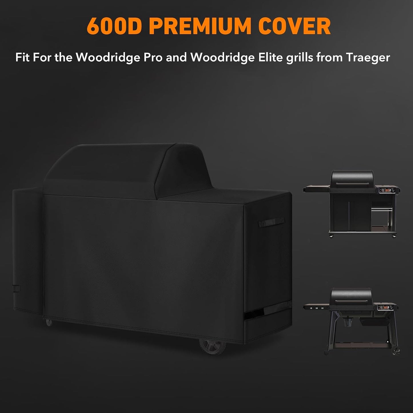 Cubierta poliéster 600D para parrilla Traeger Woodridge Pro