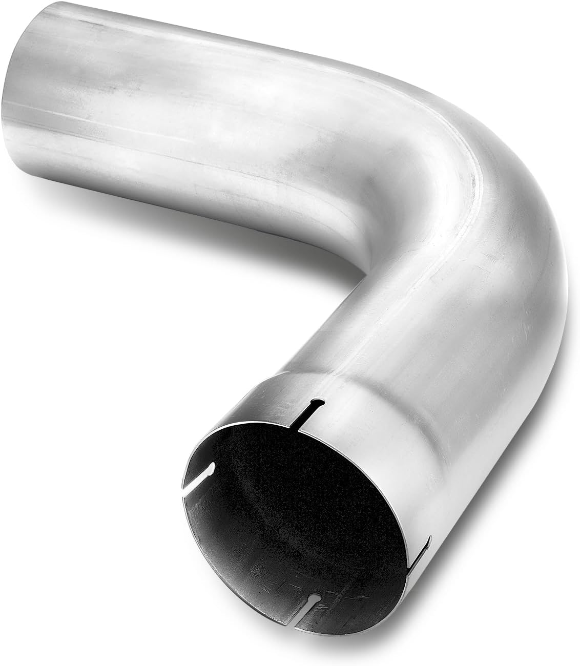 Codo escape 90 grados 4" acero aluminizado