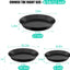 6 Platillos Plástico para Macetas 8-12" Negro