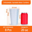 Set 8 Tazas 20oz Irrompibles Sin BPA para Microondas