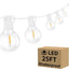 Tira luces LED G40 25ft impermeable 122 bombillas patio
