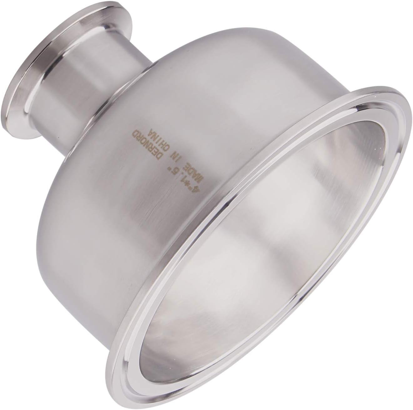 Reductor tazón abrazadera triple acero inox 304 4x1.5pulg