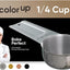 Taza medidora acero inox cromado ¼ taza boquilla vertido
