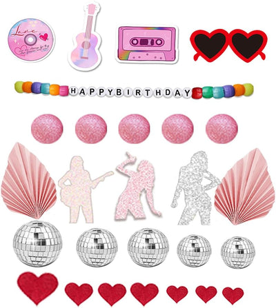Juego 5 Pzas Decoración Pastel Temática Concierto