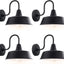4 Luces Cuello Cisne 10pulg Pared Negro Mate
