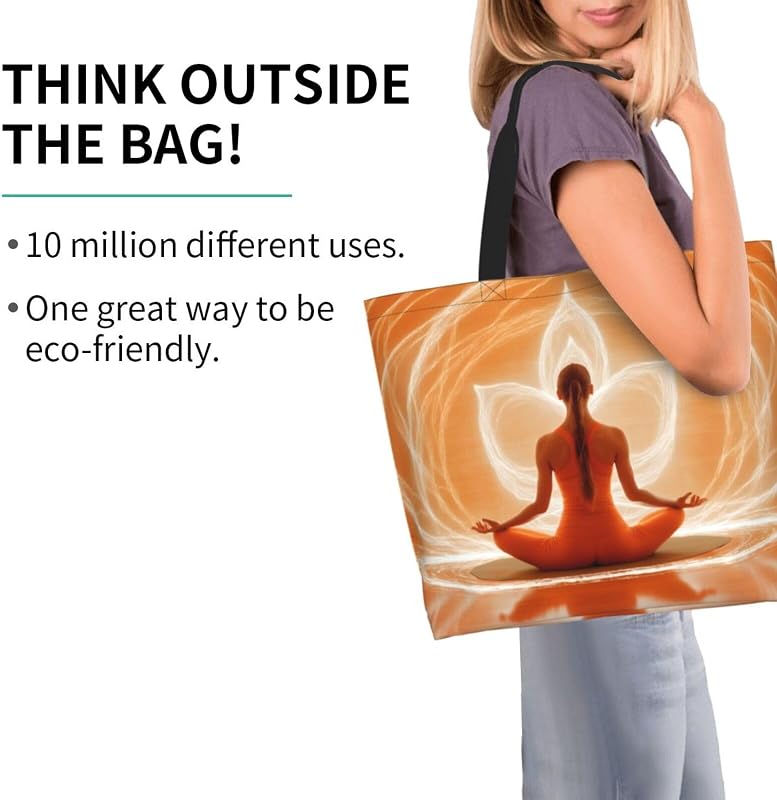 Bolso hombro grande reutilizable ecológico 19.7x15.7x5.9pulg