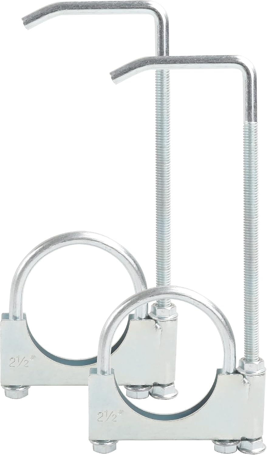 Abrazadera escape con colgador 2.5pulg 2 Uds