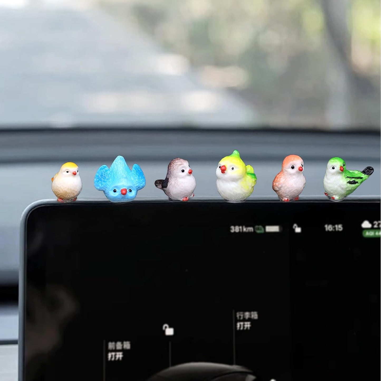 Figuras pájaro decoración tablero automóvil 6 pzas