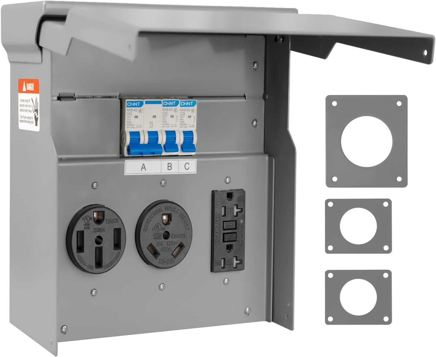 Panel salida eléctrica RV con disyuntor 20-50A 125/250V