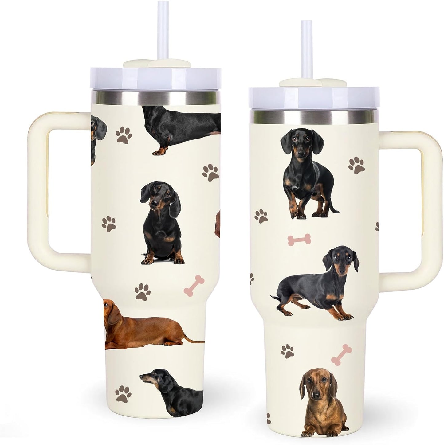 Taza dachshund 40oz con asa regalo mujer cumpleaños navidad