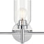 Lámpara tocador 3 luces cristal cromo comp techo