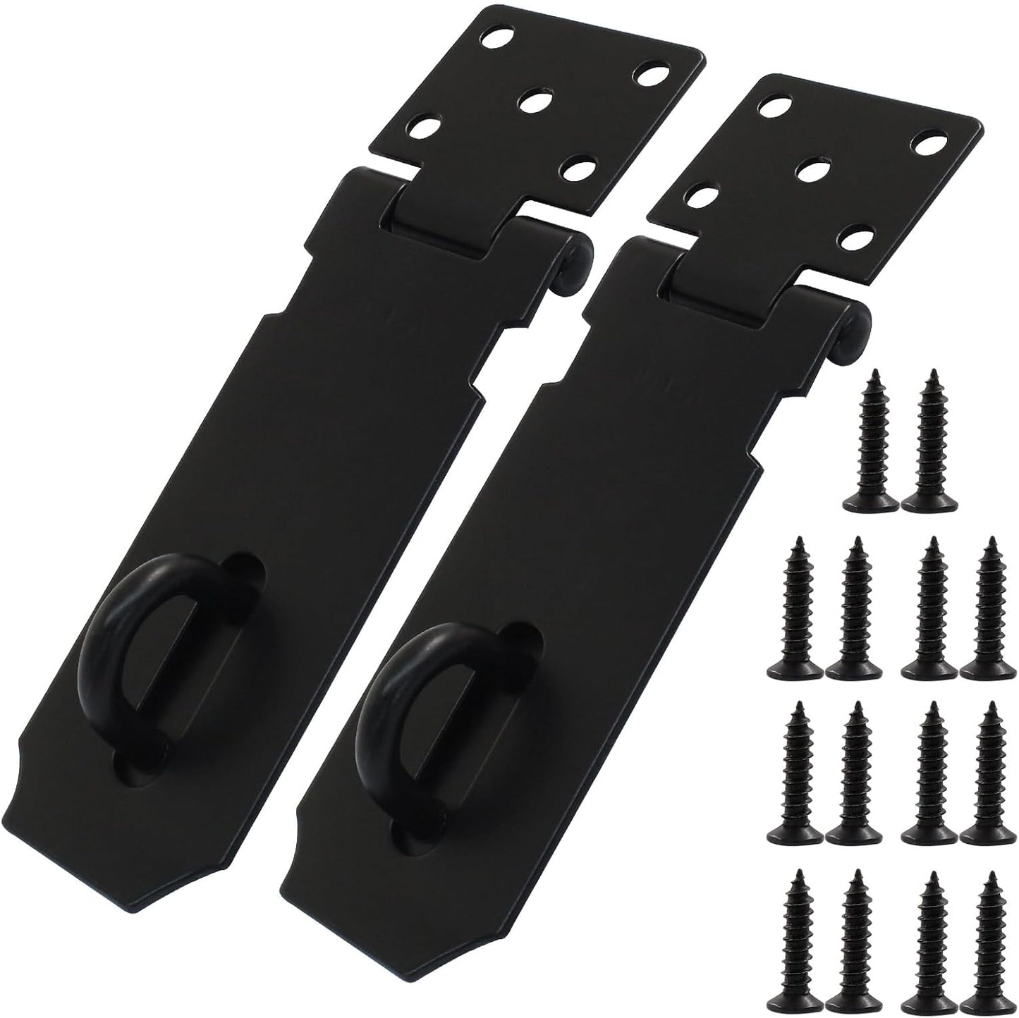 2 Cerraduras Puerta 4" Acero Inox Seguridad Negro