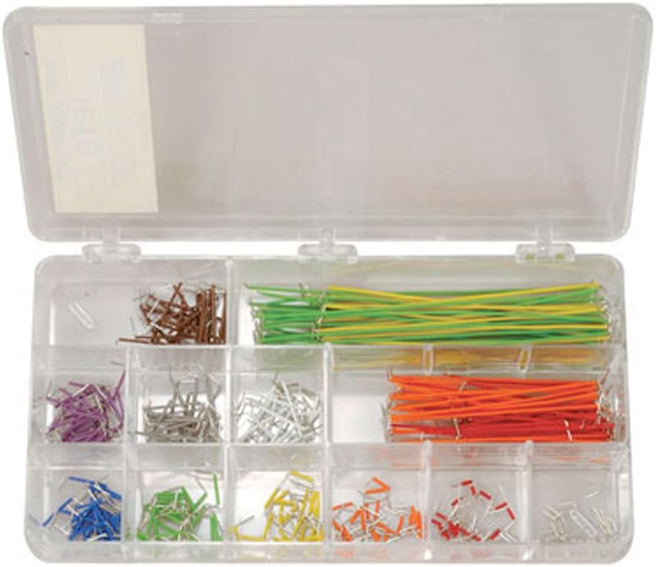 Kit puente alambre 22 AWG 10 colores 14 longitudes