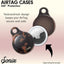 Fundas Airtag Sonix con mosquetón dorado marrón tortuga