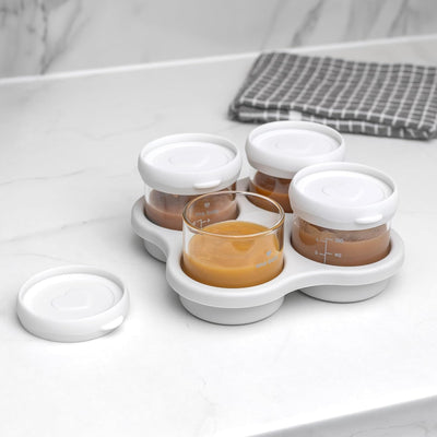 Recipientes vidrio borosilicato con tapas silicona 4.1oz