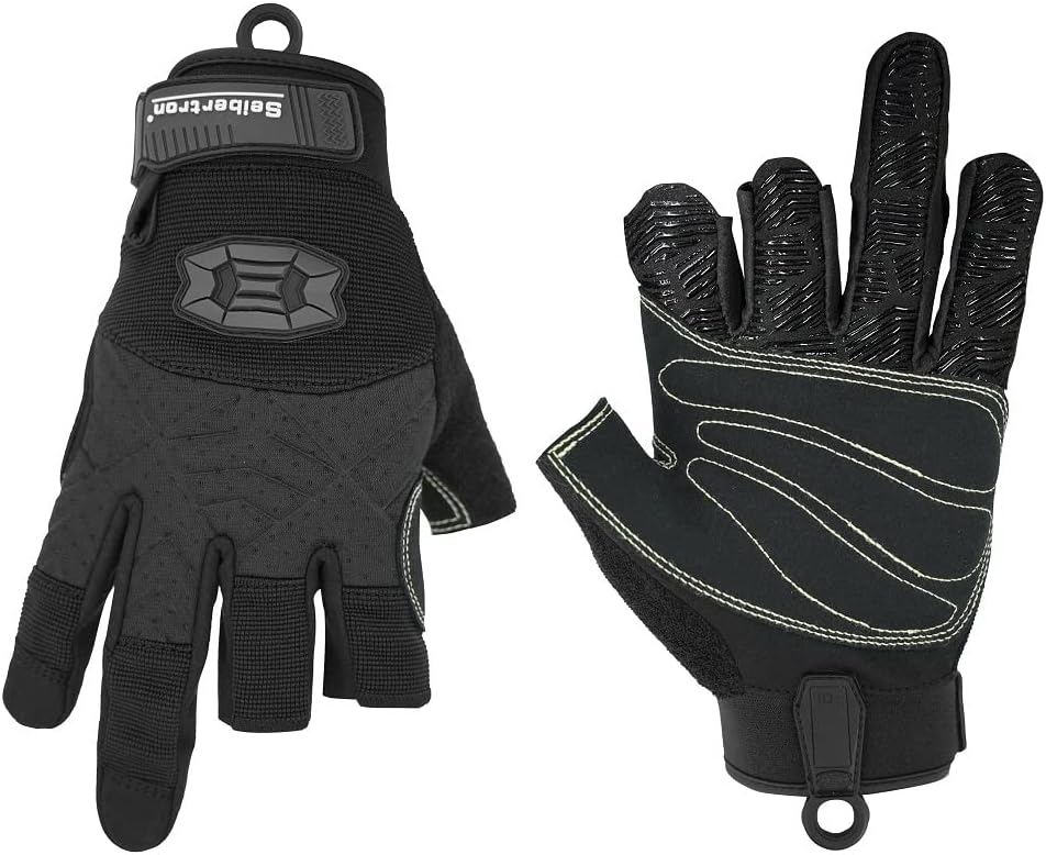 Guantes escalada palma acolchada dedos completos