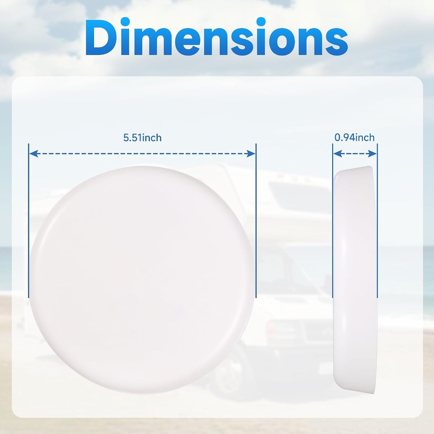 Tapa ventilación seta para techo caravana 2 Uds