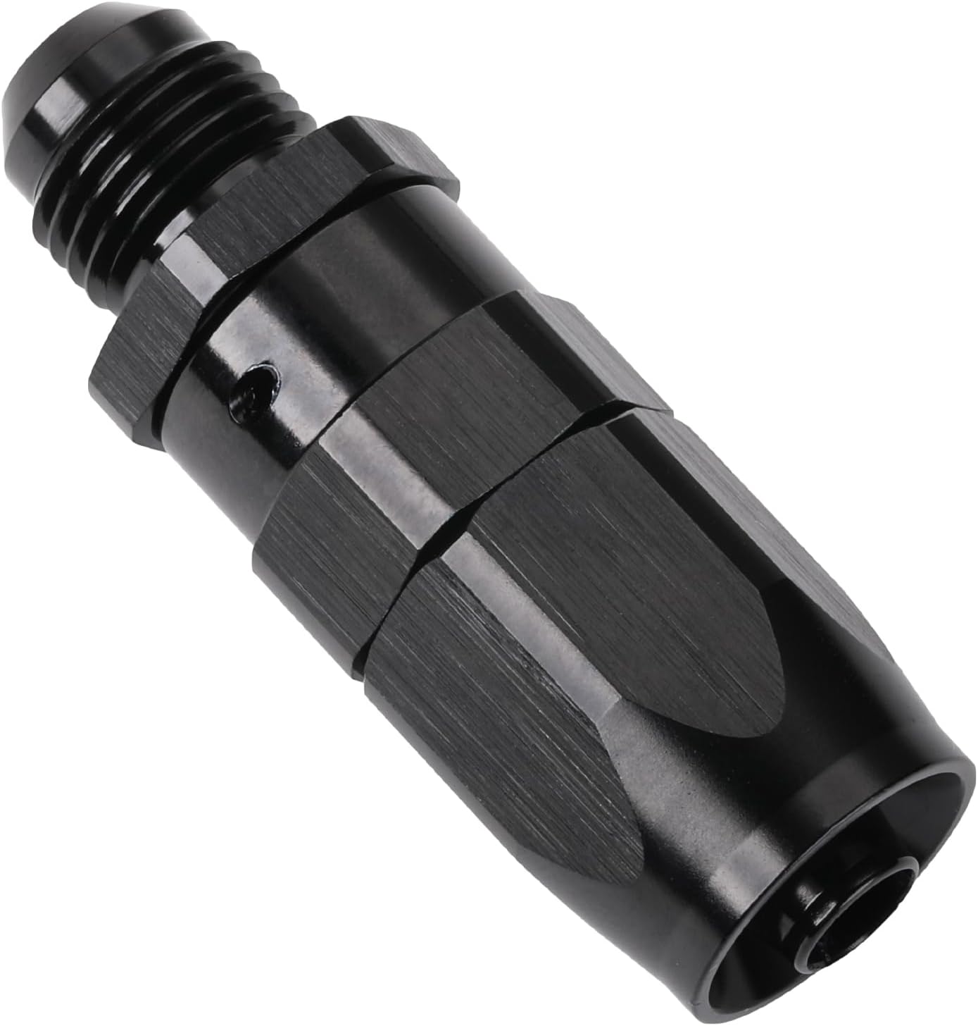Adaptador 6AN macho aluminio negro