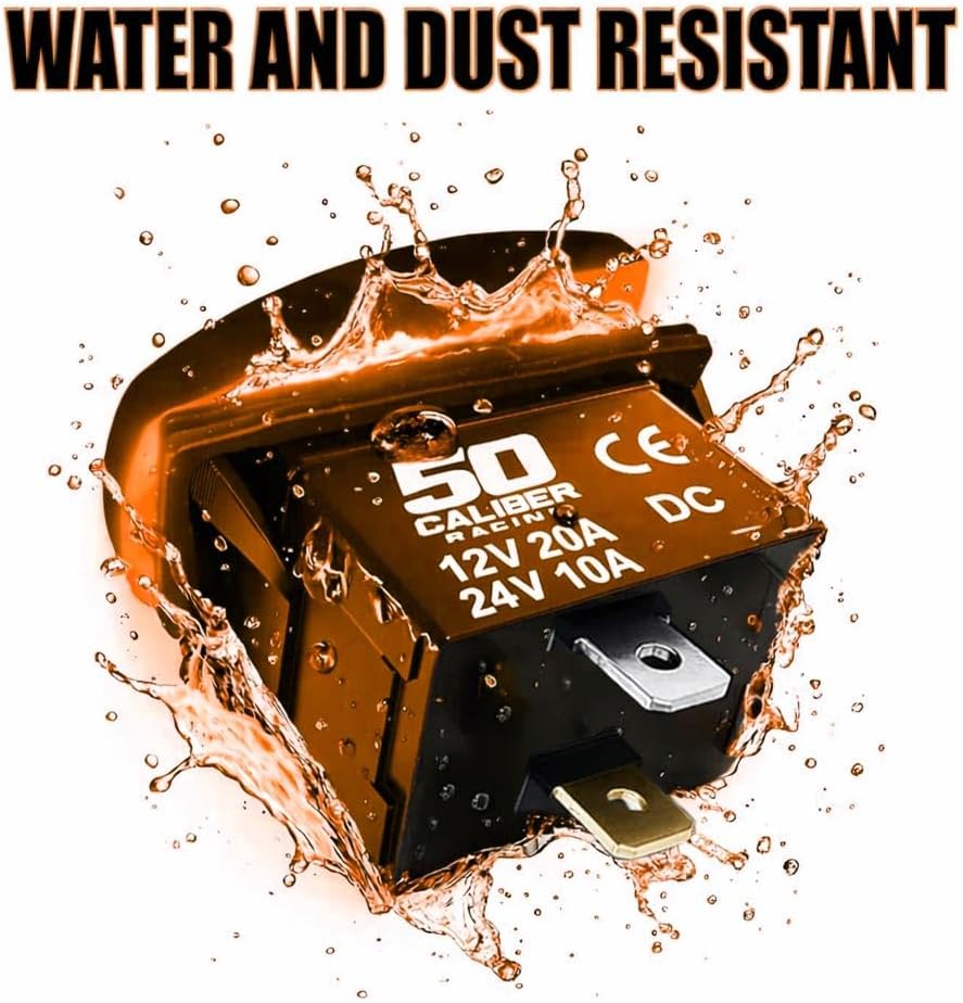 Cargador USB 12V para interruptor basculante 20A naranja