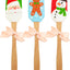 Set 3 Espátulas Silicona para Decorar Pasteles Navidad