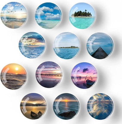 12 imanes vidrio para nevera decoración cristal redondo