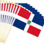 20 Banderas República Dominicana 5x8pulg Madera Lanza Dorada