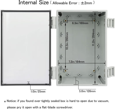 Caja conexiones IP65 plástico ABS soporte pared