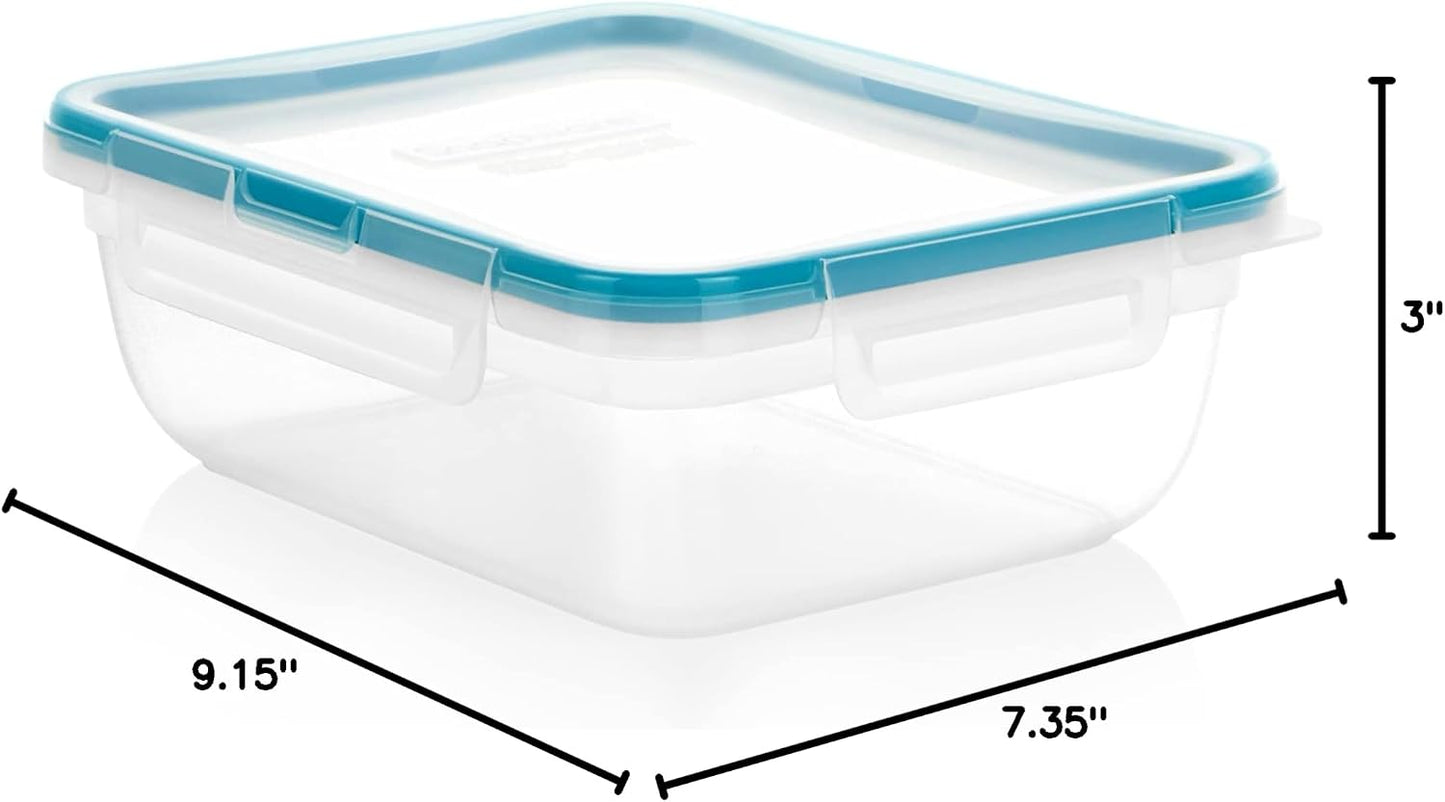 Set Recipientes Plástico Rectángulo Transparente