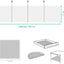 Tapete antiderrap estante 12" x6.5ft cuadrícula PVC
