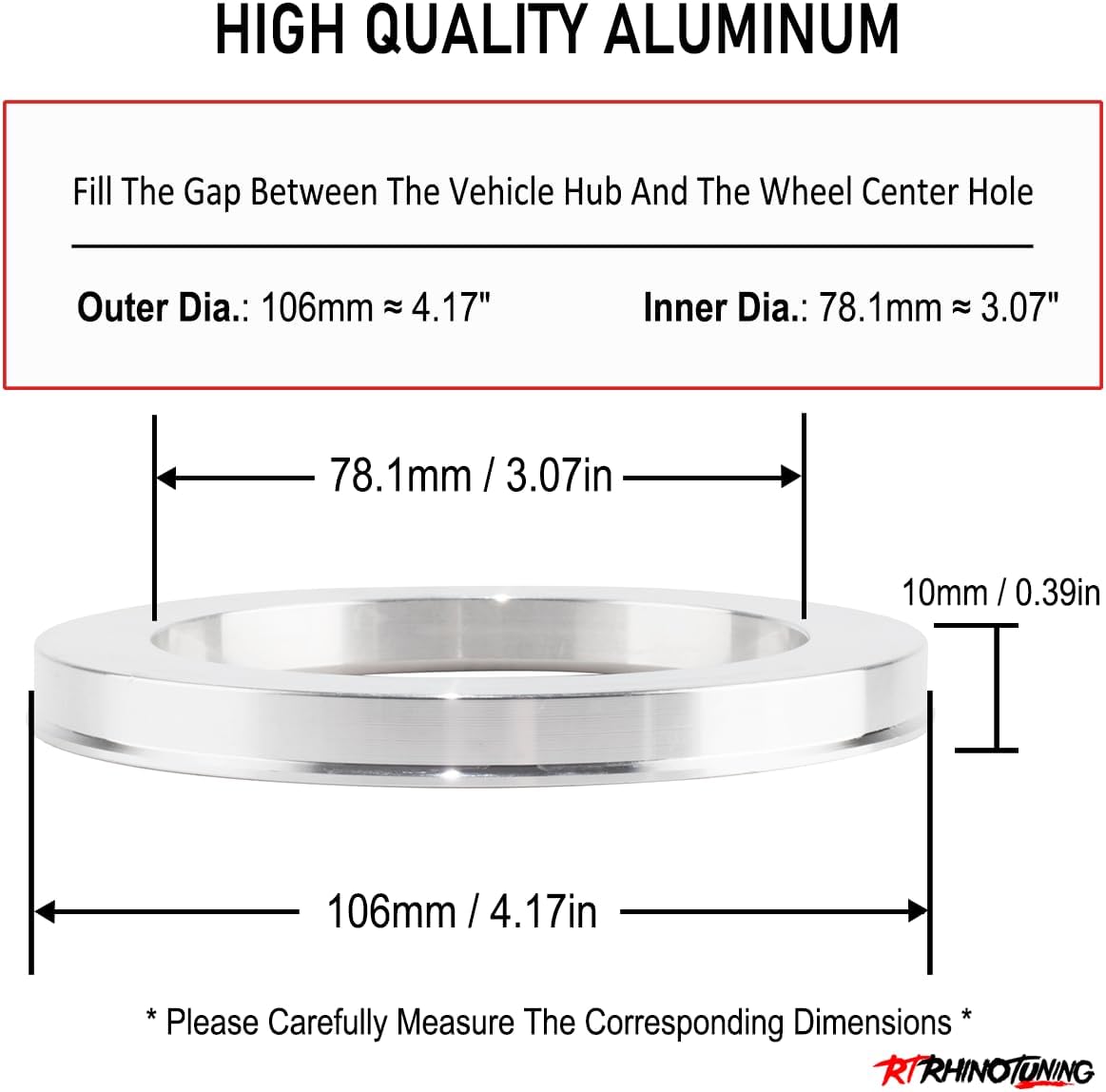 Anillos centrales aluminio comp Silverado Tahoe 4 Uds