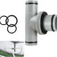 Conector manguera piscina junta en T 1.5ft a 1.25ft