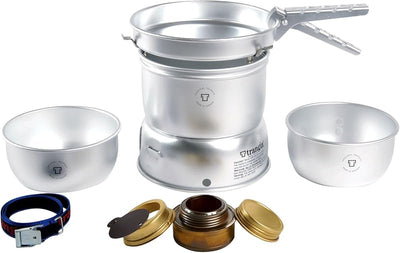 Kit estufa camping Duossal 2.0 con sartenes acero inox