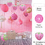 4 Faroles Papel Fresa 8x12pulg Adornos Colgantes Fiesta