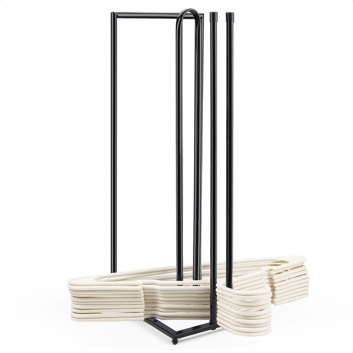 Apilador perchas metal soporte ropa ahorrador espacio