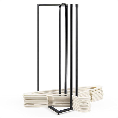 Apilador perchas metal soporte ropa ahorrador espacio