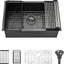 Fregadero cocina acero inox color negro 27x17"
