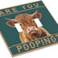 Placa interruptor doble vaca Highland decorativa