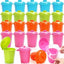20 Pzas Cubos Basura Plástico 10oz con Tapa Organiz. Hogar