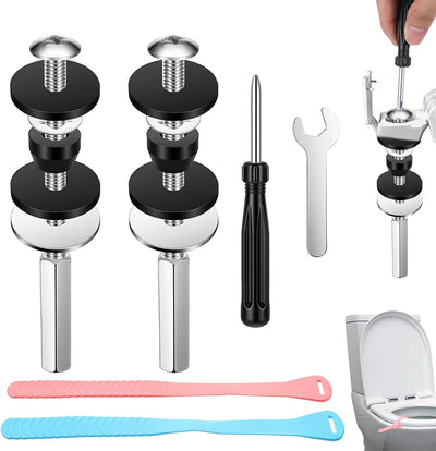 Kit 2 pernos inodoro acero inox con tuercas
