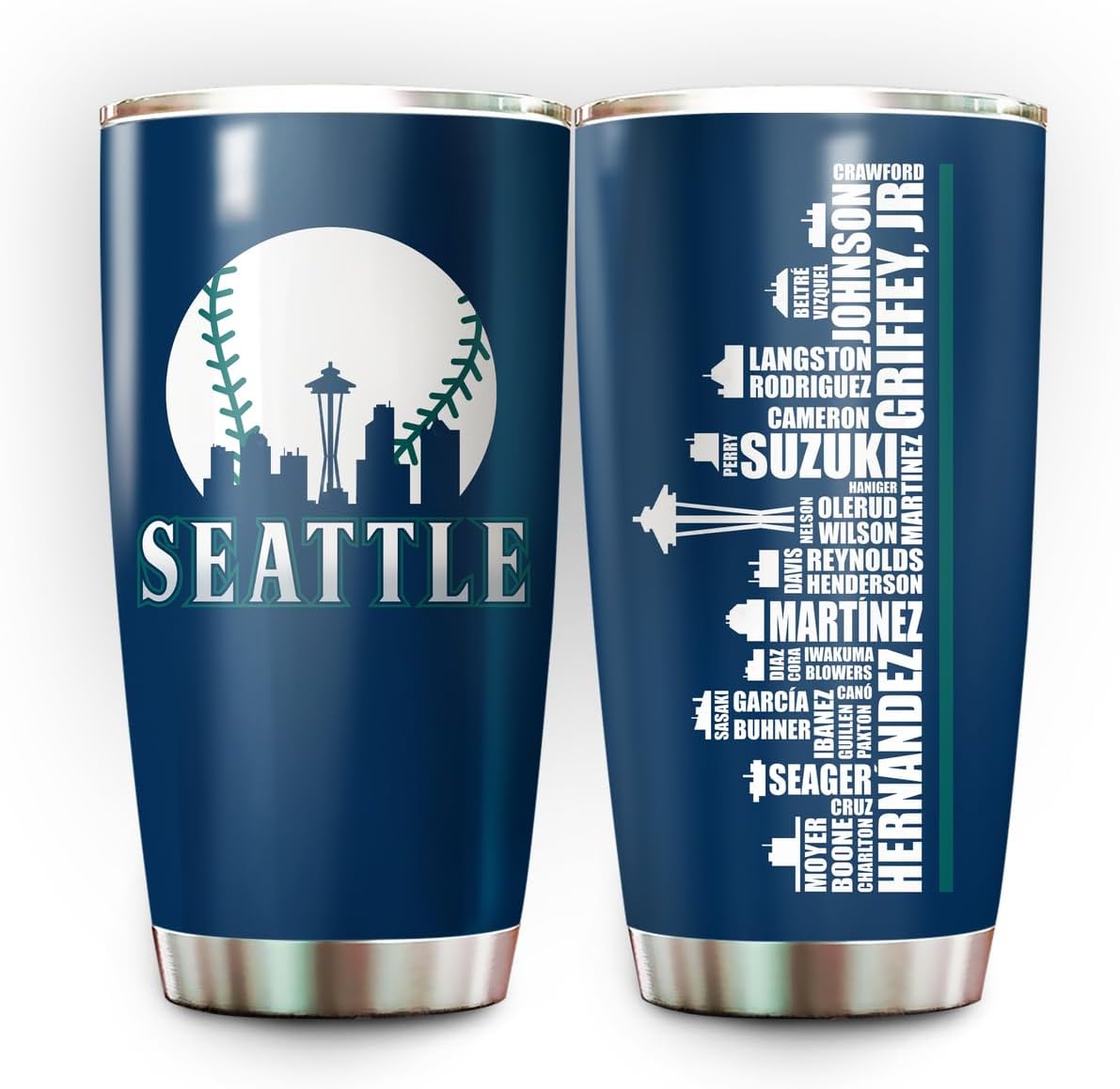 Vaso térmico con tapa diseño Seattle MLB 20