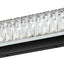 Aplique pared lámpara tocad. cristal negro LED 6000K