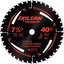 Hoja sierra circular titanio 7-1/4pulg 40 dientes ATB corte delgado