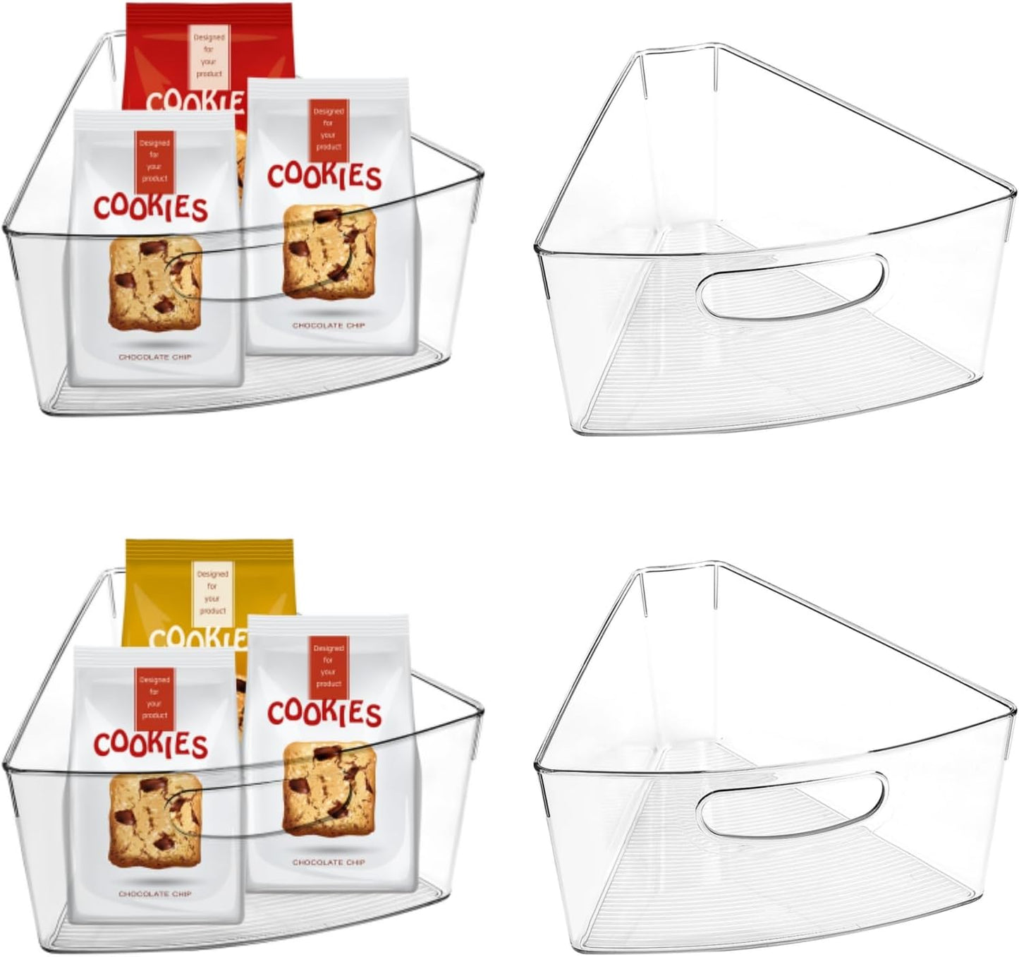 Contenedor cocina transparente 10x9.5x4" con asa