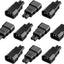 10 Adaptadores CA IEC C14 a C7 PVC 10A 125V Negro
