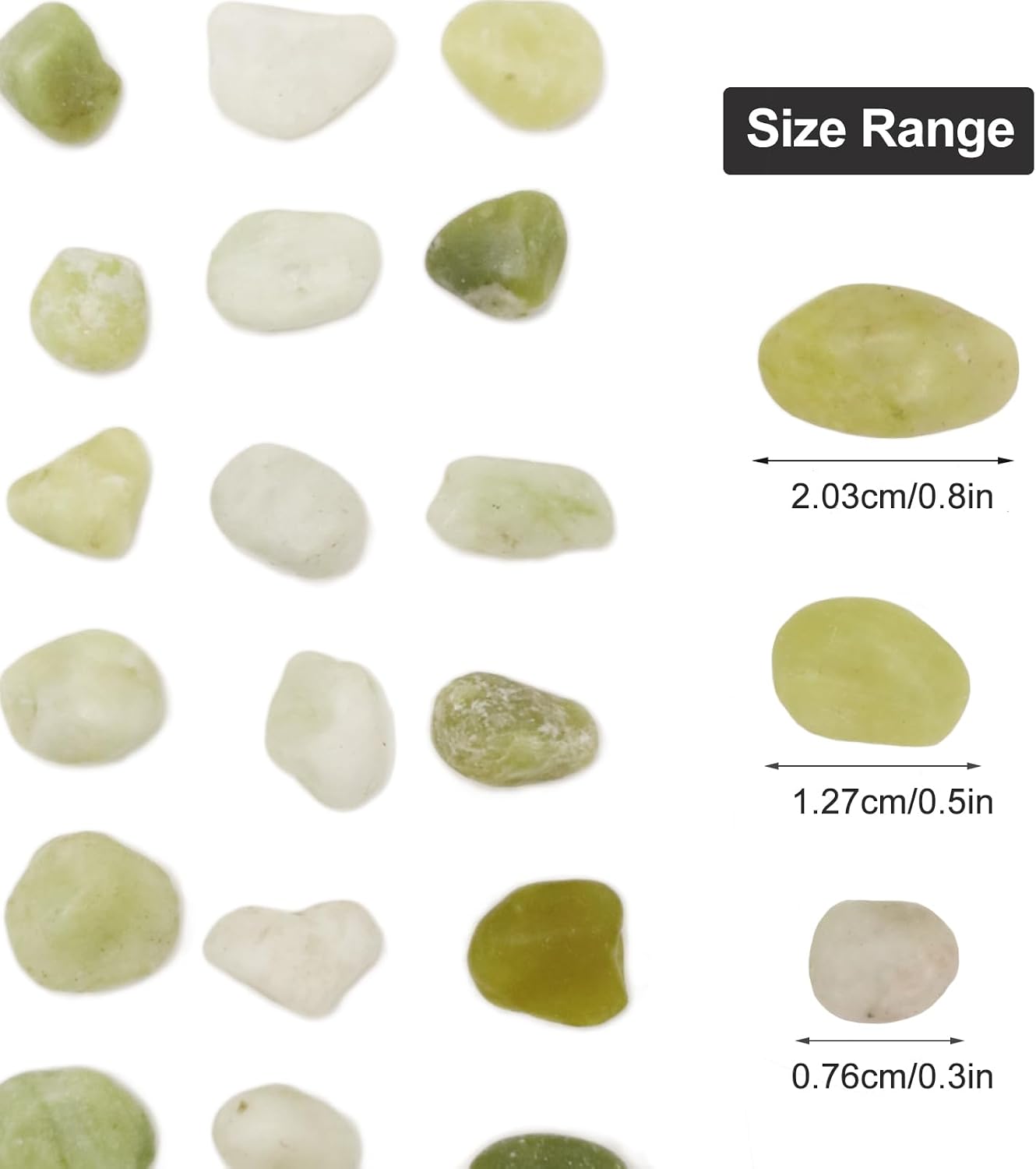 Piedras jade pulido decorativas 20lb para plantas y jardín