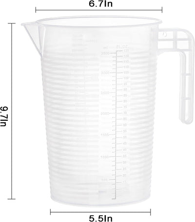 2 Pzas Jarra Plástico 125oz Medida Alimenticio Césped Piscina