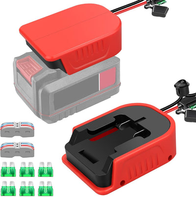 2 Unid. Adaptador Rueda Eléctrica para Bauer 20V con Fusibles