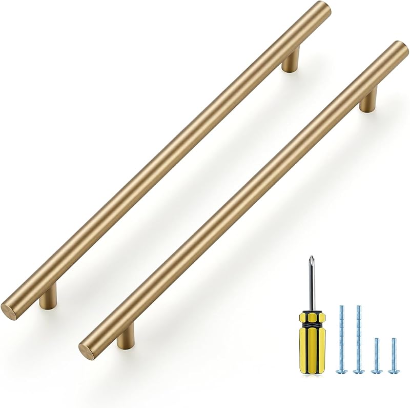 20 Tiradores Acero Inox 8-13/16" para Gabinetes y Cajones