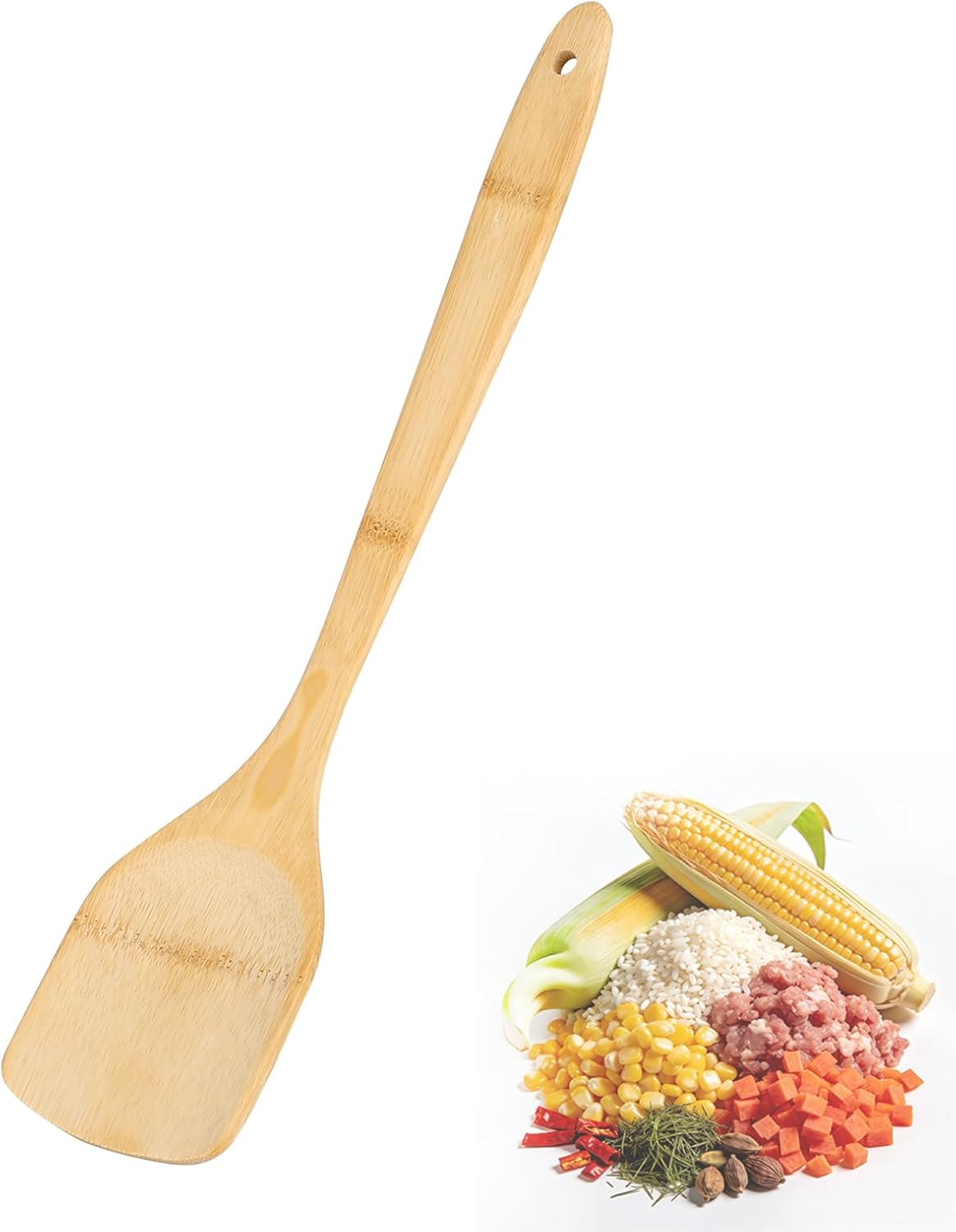 Espátula madera para tamal masa y harina de maíz
