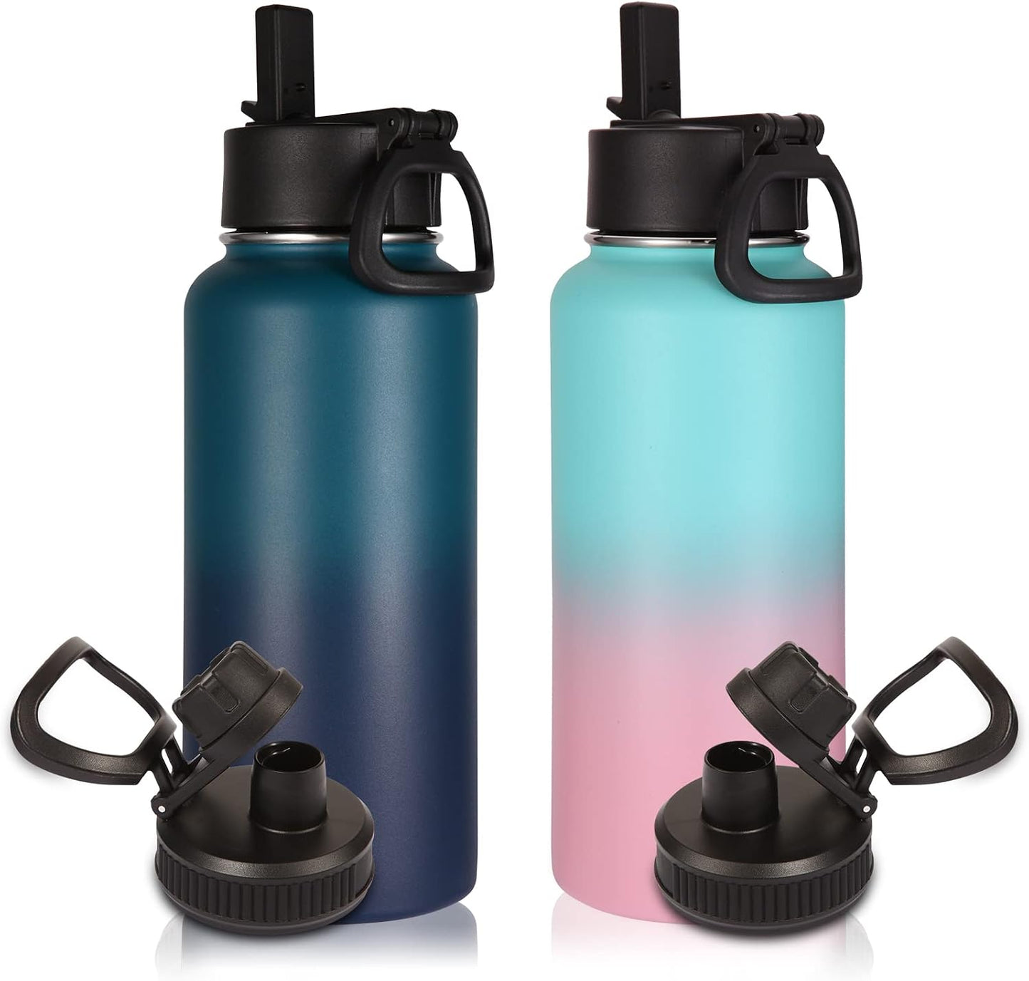 2 Botellas Agua 32oz Aisladas Acero Inox Doble Pared